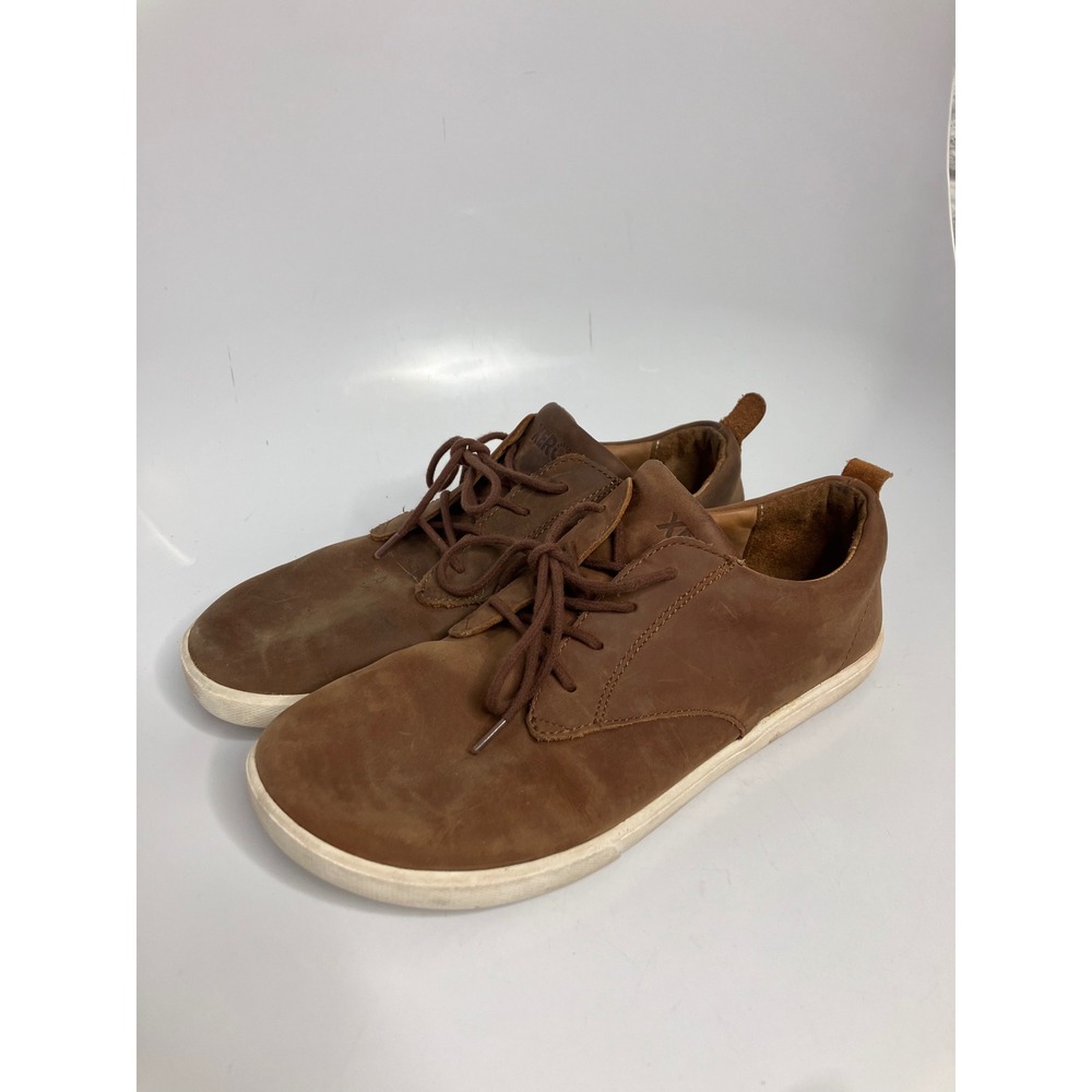 Xero Shoes Glenn Sneaker Mens 9 Brown Good Leather Barefoot Minimalist Oxford
